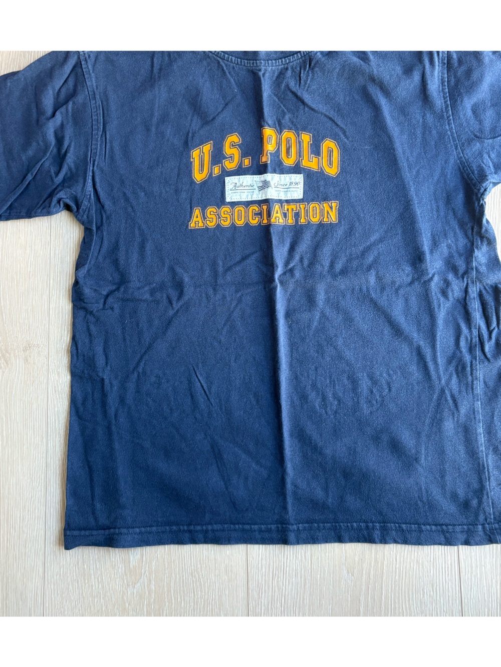U.S. Polo Assn. Navy Tee with Yellow Logo